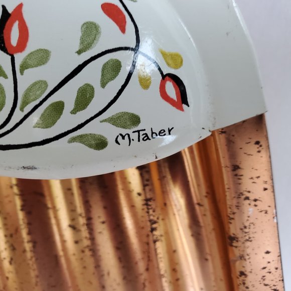 Vintage JV Reed Dust Pan Copper Metal Retro Country Life Signed M. Taber - Picture 3 of 7